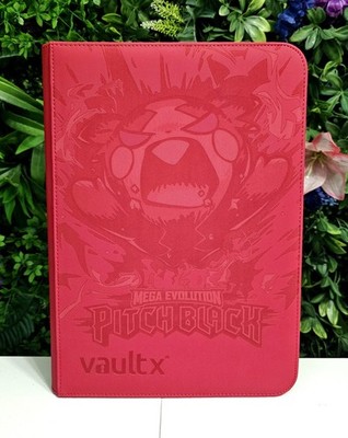 Pokemon Pitch Black Morpeko Vault X 9 Pocket Binder Engraved 