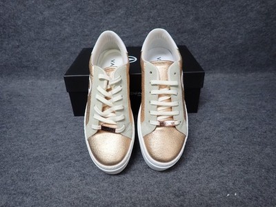 NEW Valentino Sela Platinum Italian Sneaker Copper Women's Size 6.5 (SS91)