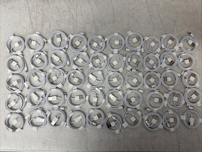 LOT OF 50 Apple 3.3FT 1M Lightning to USB Cable Original OEM BULK White