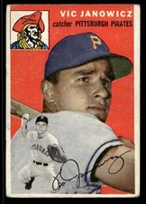 1954 Topps #16 Vic Janowicz Pittsburgh Pirates EX-EXMINT NO RESERVE!