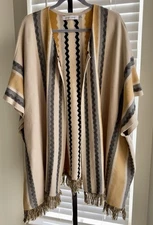 Anthropologie Bishop + Young Open Front Poncho Size Small/Med 