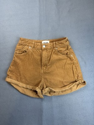 Rollas Womens Corduroy Shorts Dusters High Rise Slim Brown Size 27/AU 8