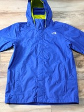 The North Face Boys 18/20 Hyvent Hooded Rain Jacket in Blue/Yellow  Clean 