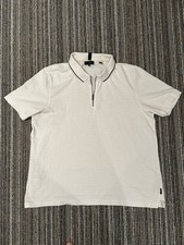 Ted Baker Short Sleeve Textured Polo Men's Size 5 XL Shirt Lightly Used White