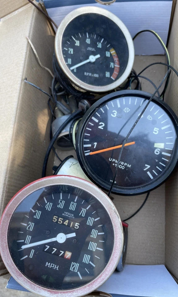 Original Veglia Borletti Speedometer 6 Gauge Set - Not Tested. - Free Shipping - Image 2 of 4