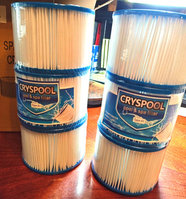 Cryspool  Type S1 Spa Filter 6-Pack Compatible with Type S1 NEW Condition