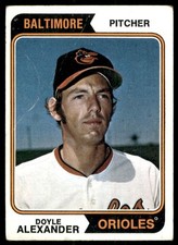 1974 Topps Doyle Alexander Baltimore Orioles #282