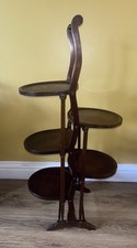 Antique Edwardian Folding Wooden Cake Stand 5 Tier