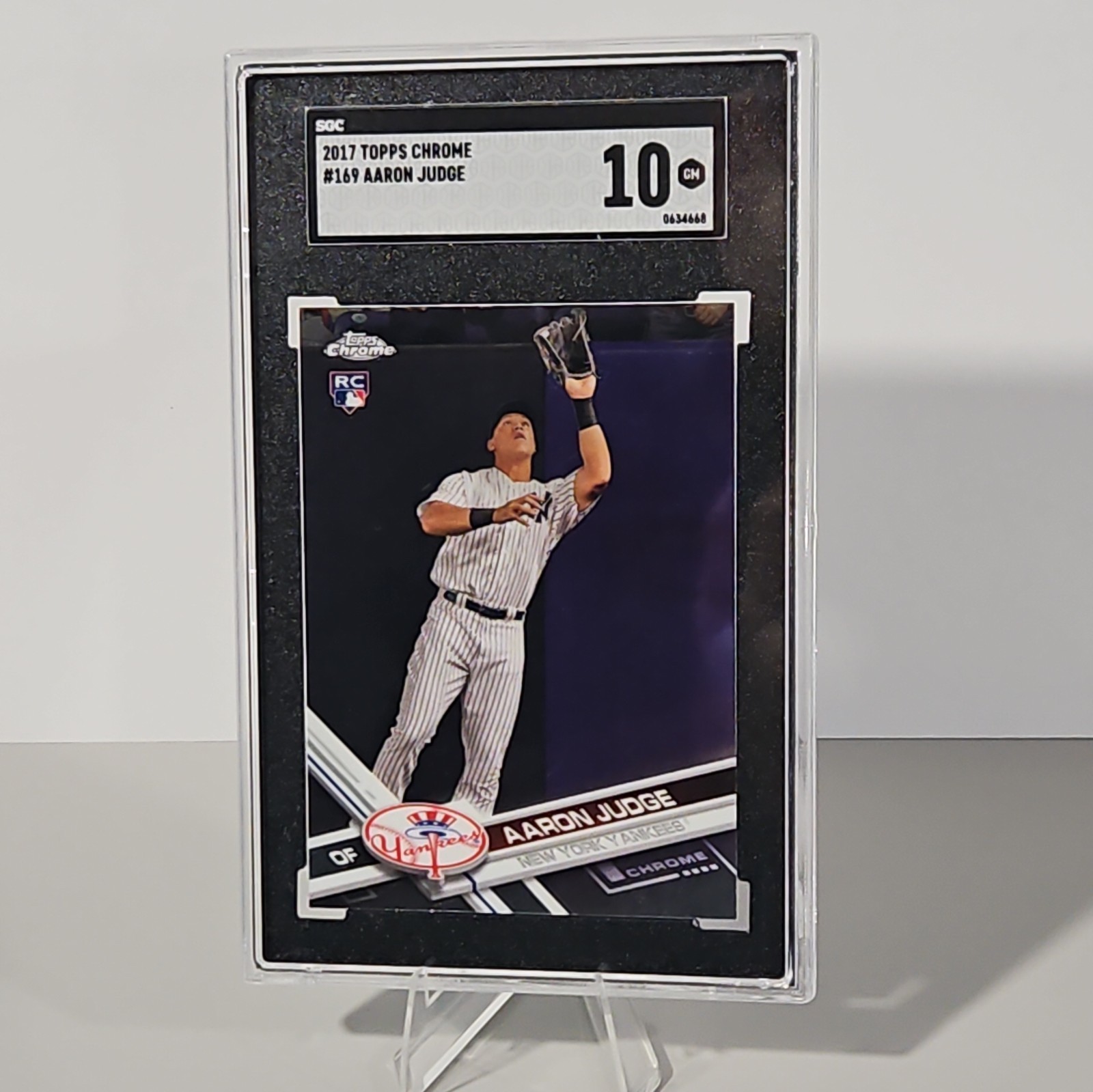 2017 AARON JUDGE Topps Chrome RC Rookie #169 SGC 10 GEM MINT - New York Yankees