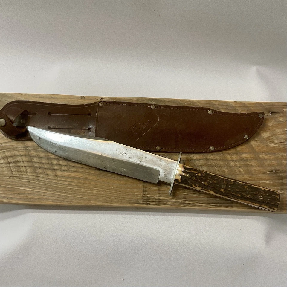 Faca Bowie Fabico Original 8” Lâmina Fixa com Bainha de Couro Feita na Alemanha 78H - Imagem 3 de 4
