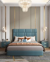 Luxus Schlafzimmer Bett Design Polster Doppel Hotel Betten MöBel 180X200