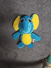 Peek-A-Boo Toys Blue Elephant With Yellow Ears and Belly - 10" Plush Stuffed