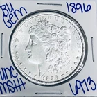 1896 BU UNCIRCULATED MORGAN SILVER DOLLAR AUTHENTIC U.S. MINT FREE SHIPPING 6973