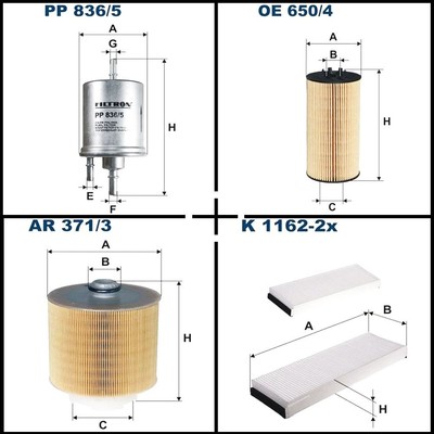 Filtron Filterset, Inspektionspaket für Audi A4 B7 Avant A4 B6 Avant A4 B7 A4