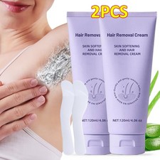 2Pcs Body Hair Removal Cream with Spatula Applicator, Gentle Formula, Safe