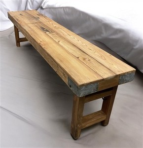 Rustic Folding Bench (72x14.5) Vintage Reclaimed Wood Bench, Farmhouse Seat, A89