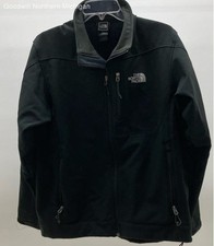 The North Face Men's Black Softshell Jacket Apex Full Zip Logo Size M Medium