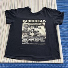 Vintage Radiohead Shirt Mens Medium Black Stanley Donwood 2000 Band Rock Tee