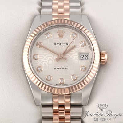 Rolex Datejust 31 mm 178271 2013 LC110 Stahl Rosegold 750 Diamanten Gold