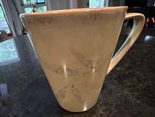 Pier 1 Antiqued Leaves Stoneware 12 Oz. Coffee Tea Hot Cocoa Cup Mug