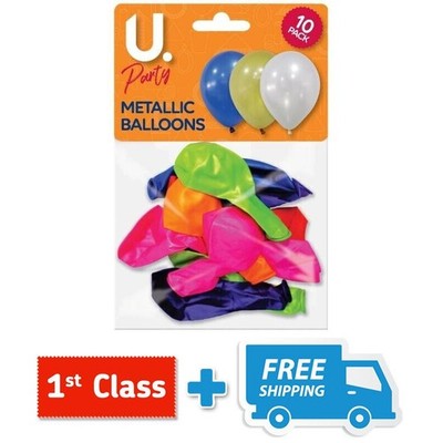 U. Metall Luftballons 10 Stück Party oder Feier! Ganzjährig beliebt.