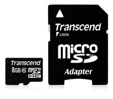 Transcend microSDHC 8 GB Kit, Class 10
