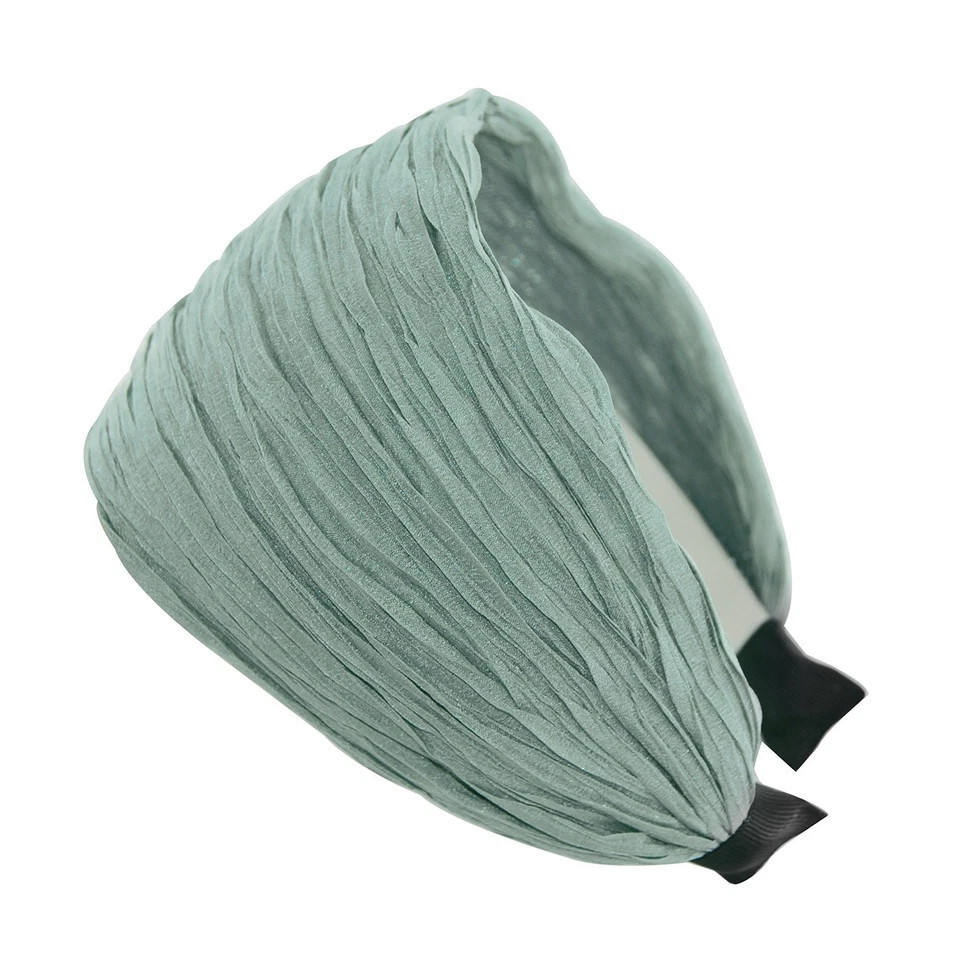 AXY® Breiter Haarreif mit Plissierter Stoff in Tuchoptik Stirnband Hairband HR32B