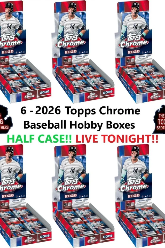 BREAK 640 & 641 2026 TOPPS CHROME MLB HOBBY BOX & 2025 CHROME NFL MEGA