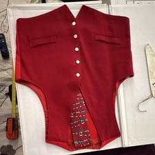 Vintage Red Vest with Gold Buttons and Matching Tie for boys