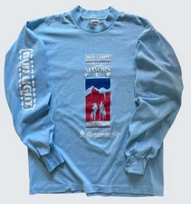 Vintage 1987 Bud Light Denver Mayor's Cup Shirt Blue Med Marathon Beer 80's