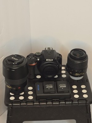 Nikon D5500 DSLR Camera 18-55 VR  AFS  Nikkor 55-200 DX Lens Kit*READ DESCRIPT