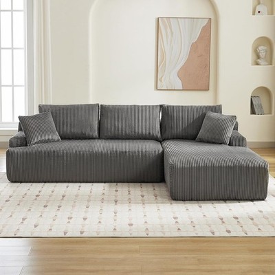 106'' Cloud Modular Sectional Sofa Couch with L-Shape Chaise for Living Room