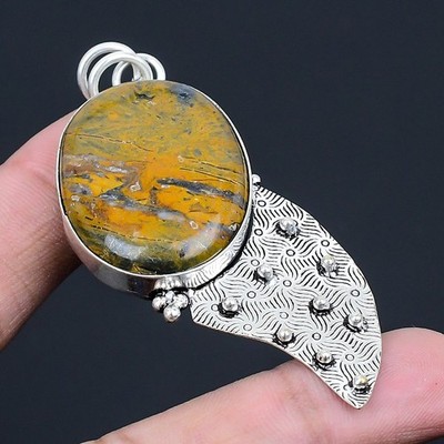 Sonora Sonnenaufgang Edelstein handgefertigt 925 Sterlingsilber Schmuck Anhän...