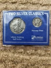 Liberty Walking Half Dollar & Mercury Dime Silver Two Coin Classics Collection