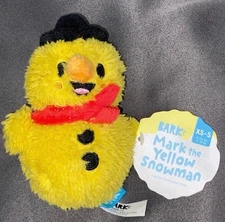 New Bark Box “ Mark the Yellow Snowman “ Dog Toy Christmas Winter Holiday XS/S