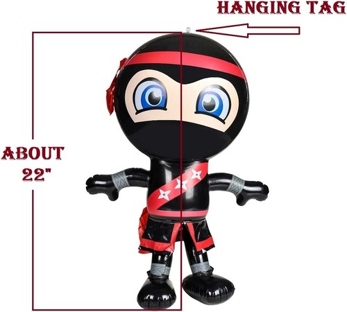 Inflatable NINJAS (22 Inch) Red and Blue Inflate Balloons for Birthday Martial A - 第 3/6 張圖片