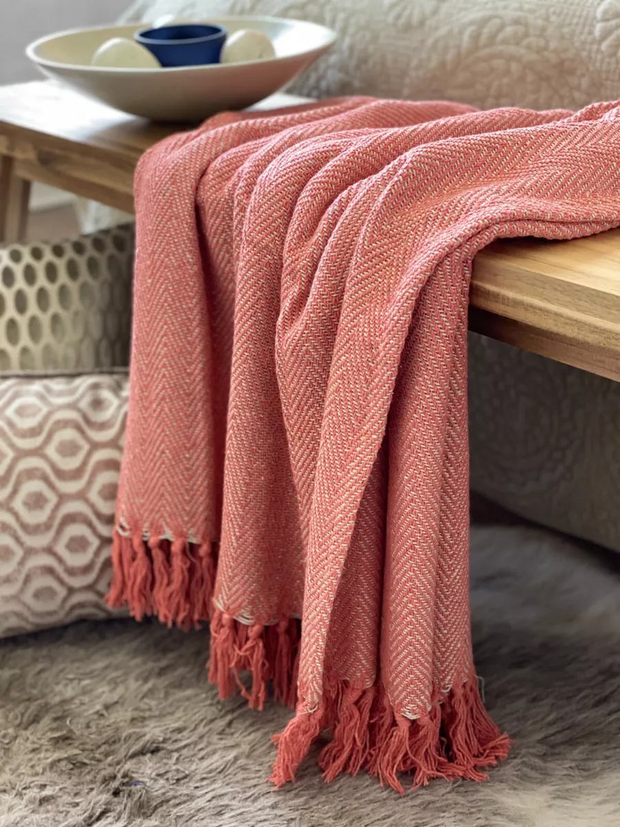 Coral on sale blanket throw