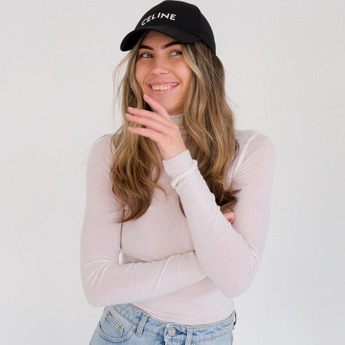 Authentic Celine Black 'CELINE' Logo Cotton Baseball Cap, Size M, RRP: $850 - Picture 4 of 5