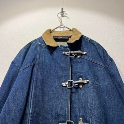 90's Ralph Lauren Men's Denim Fireman Jacket Corduroy Made