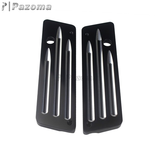 For Harley Street Glide Road King CVO Models Saddlebag Latch Cover Black 1993-13 - Picture 3 of 8