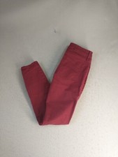 Express Womens Jeans 4 Red Skinny Low Rise Dark Wash Denim Solid 5 Pockets