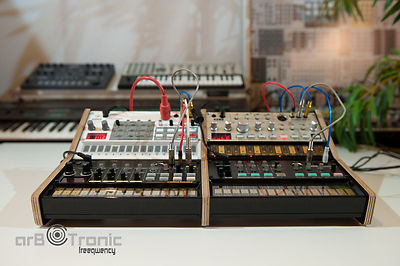 Korg Volca Rack 2x2 Wood Stand Side Parts Wooden Desktop