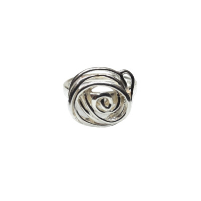 Echt Sterling Silber Ring Spirale massiv gepunzt 925 Handarbeit