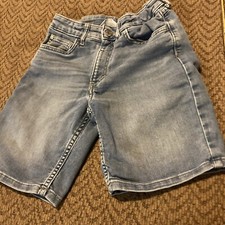 Boys H M Light Jean Shorts Size 7 Adjustable Waist Blue Denim 4 Pockets