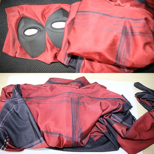 Erwachsene Deadpool Kostüm Zentai Body Cosplay Anzug Maske Halloween Requisite Overall - Bild 10 von 29
