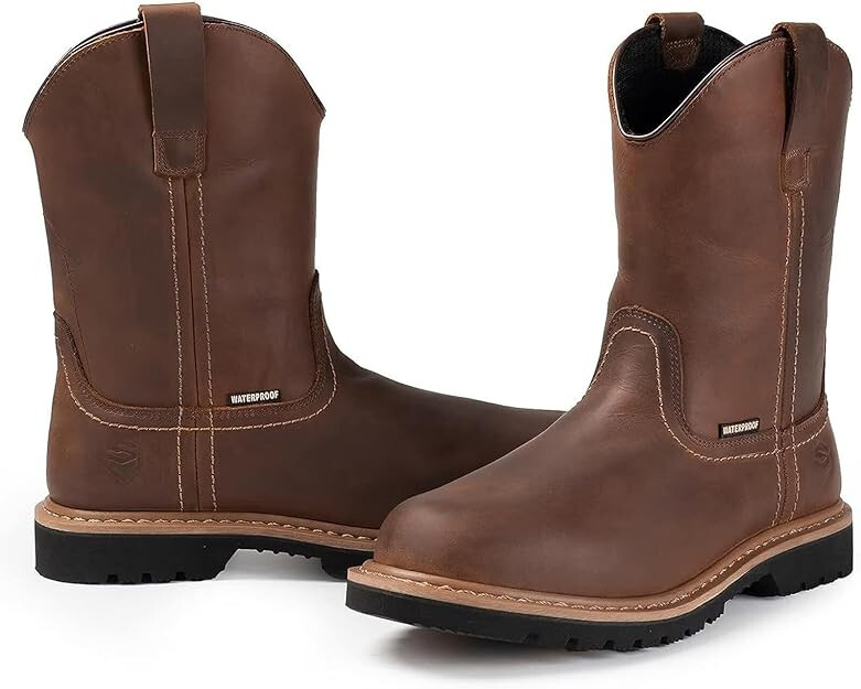 SIZE 13 SUREWAY Men's Waterproof Steel Toe Wellington Work Boot