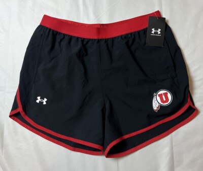 Utah Utes Under Armour Athletic Shorts Black, Red NEW Women's Medium NWT