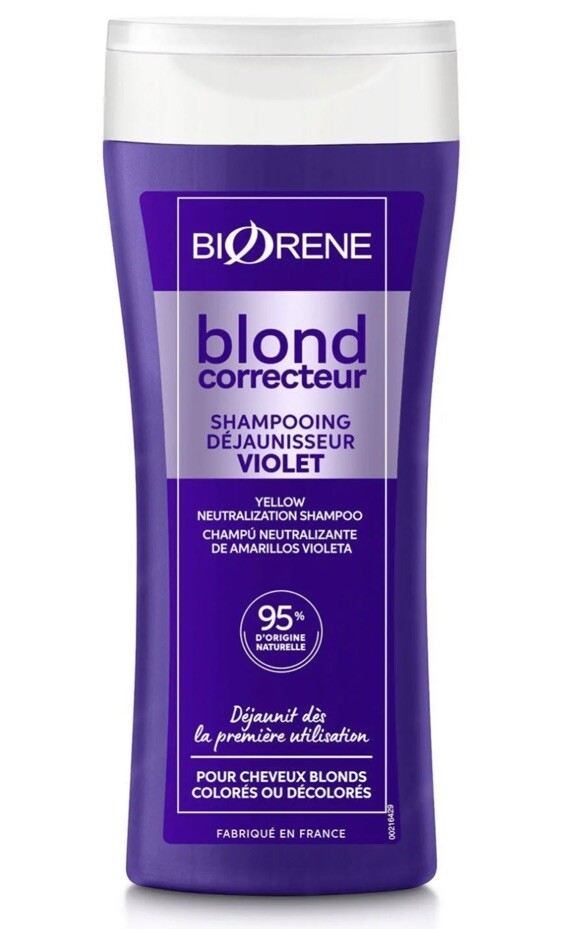 Shampooing déjaunisseur violet BIORENE 200ml lot de 2