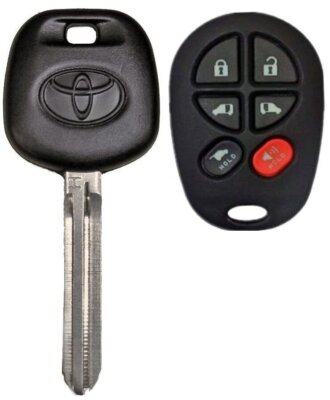 Toyota H Transponder Chip Key + Remote Fob Alarm for Sienna 2014-2017 5B A