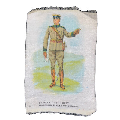 Dufferin Rifles Officer 38th Regt 15 Regimental Uniform Canada Tobacco Silk 1914